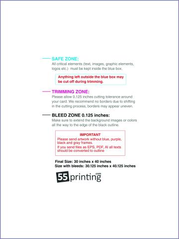 Windowcling 30inx40in V Front guideline preview