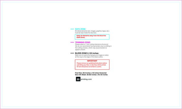 Banner 2.4ftx4ft H Front guideline preview