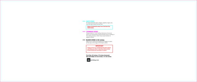 Banner 2.5ftx6ft H Front guideline preview
