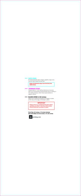 Banner 2.5ftx6ft V Front guideline preview