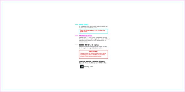 Banner 2ftx4ft H Front guideline preview