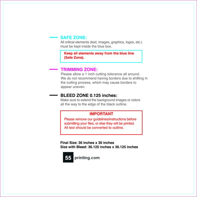 Banner 3ftx3ft Front guideline preview