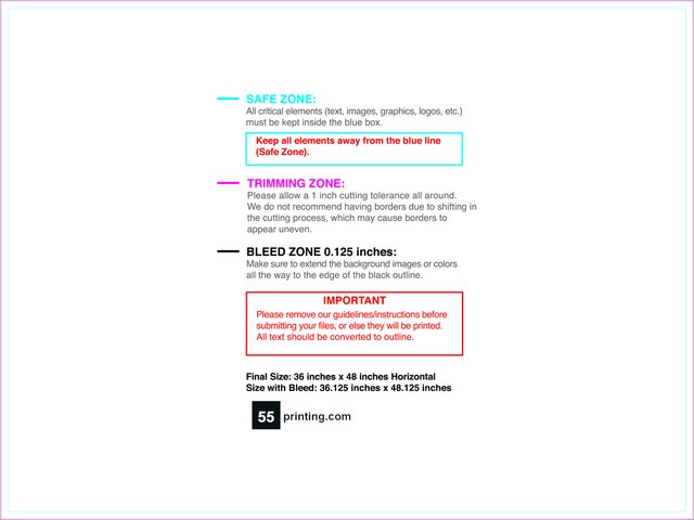 Banner 3ftx4ft H Front guideline preview
