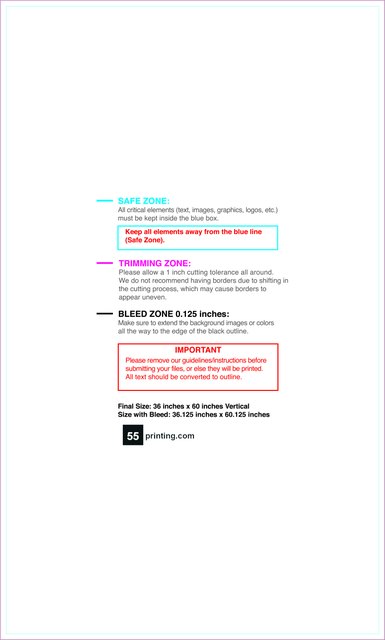 Banner 3ftx5ft V Front guideline preview