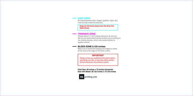 Banner 3ftx6ft H Front guideline preview