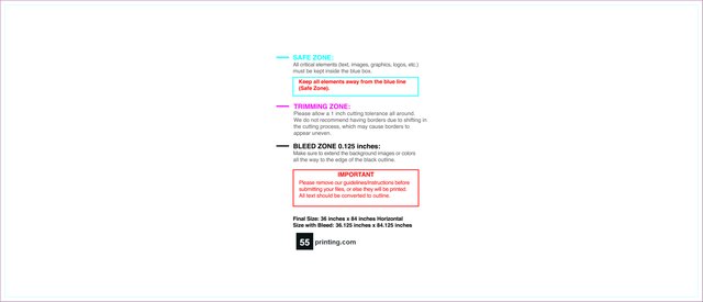 Banner 3ftx7ft H Front guideline preview