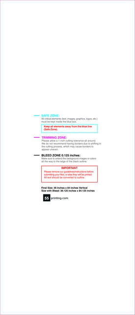 Banner 3ftx7ft V Front guideline preview
