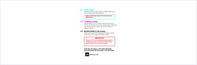 Banner 4ftx12ft H Front guideline preview