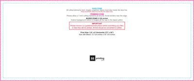 55printing Vinylbanner 2.5ftx6ft H Download Template Guideline - Vinyl Banners