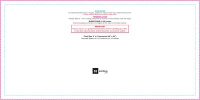 55printing Vinylbanner 2ftx4ft H Download Template Guideline - Vinyl Banners