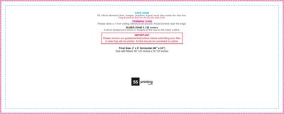 55printing Vinylbanner 2ftx5ft H Download Template Guideline - Vinyl Banners