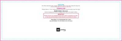 55printing Vinylbanner 2ftx6ft H Download Template Guideline - Vinyl Banners