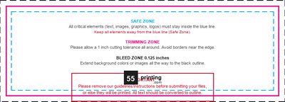 55printing Vinylbanner 2inx6in H Download Template Guideline - Vinyl Banners