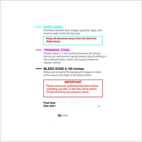 55printing Vinylbanner 3ftx3ft Download Template Guideline - Vinyl Banners