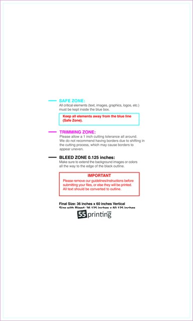 Vinylbanner 3ftx5ft V guideline preview