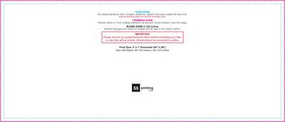 55printing Vinylbanner 3ftx7ft H Download Template Guideline - Vinyl Banners