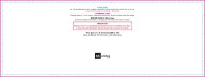 55printing Vinylbanner 3ftx8ft H Download Template Guideline - Vinyl Banners