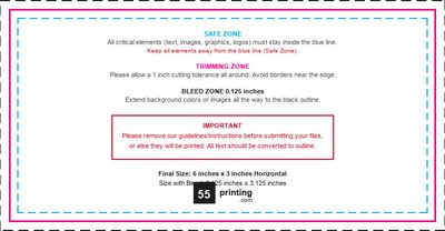 55printing Vinylbanner 3inx6in H Download Template Guideline - Vinyl Banners