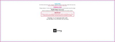 55printing Vinylbanner 4ftx11ft H Download Template Guideline - Vinyl Banners
