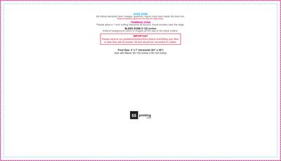 55printing Vinylbanner 4ftx7ft H Download Template Guideline - Vinyl Banners