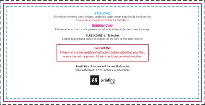 55printing Vinylbanner 4inx8in H Download Template Guideline - Vinyl Banners