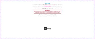 55printing Vinylbanner 5ftx12ft H Download Template Guideline - Vinyl Banners