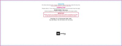 55printing Vinylbanner 5ftx13ft H Download Template Guideline - Vinyl Banners