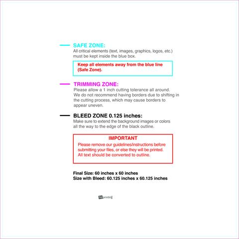 55printing Vinylbanner 5ftx5ft Download Template Guideline - Vinyl Banners