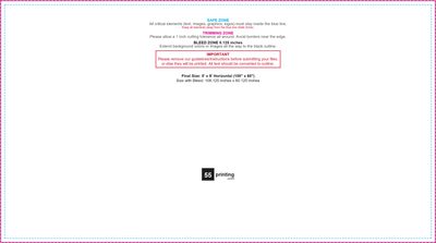 55printing Vinylbanner 5ftx9ft H Download Template Guideline - Vinyl Banners