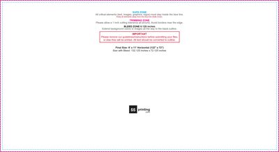 55printing Vinylbanner 6ftx11ft H Download Template Guideline - Vinyl Banners