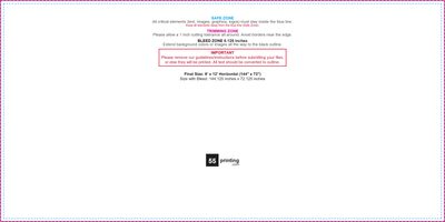 55printing Vinylbanner 6ftx12ft H Download Template Guideline - Vinyl Banners
