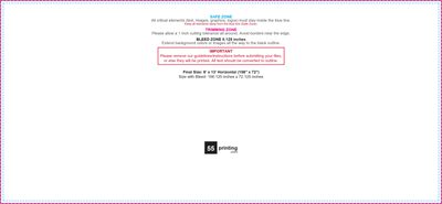 55printing Vinylbanner 6ftx13ft H Download Template Guideline - Vinyl Banners