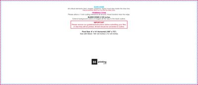 55printing Vinylbanner 6ftx14ft H Download Template Guideline - Vinyl Banners