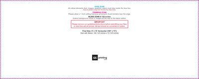 55printing Vinylbanner 6ftx15ft H Download Template Guideline - Vinyl Banners