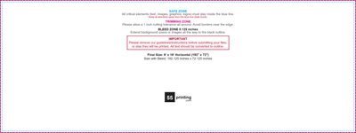 55printing Vinylbanner 6ftx16ft H Download Template Guideline - Vinyl Banners