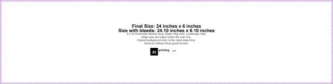 Window Cling 24inx6in H guideline preview
