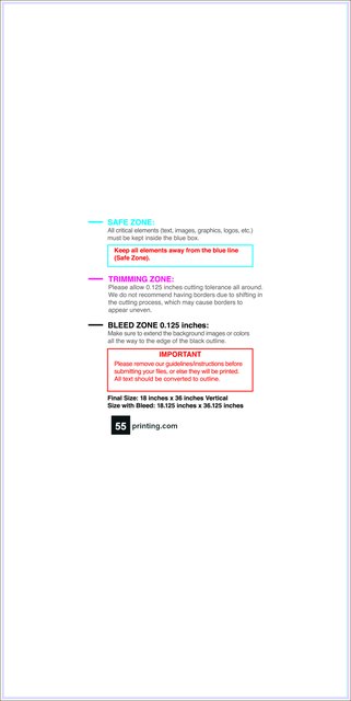 Windowcling 18inx36in V Front guideline preview