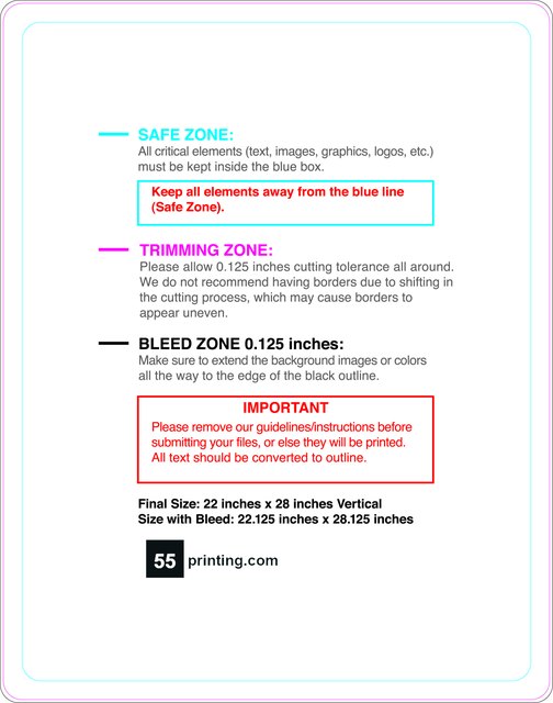 Windowcling 22inx28in V Round Front guideline preview