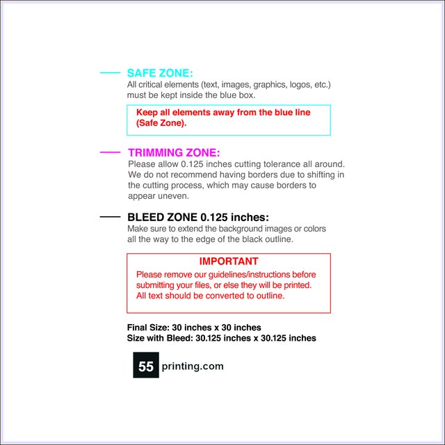 Windowcling 30inx30in Front guideline preview