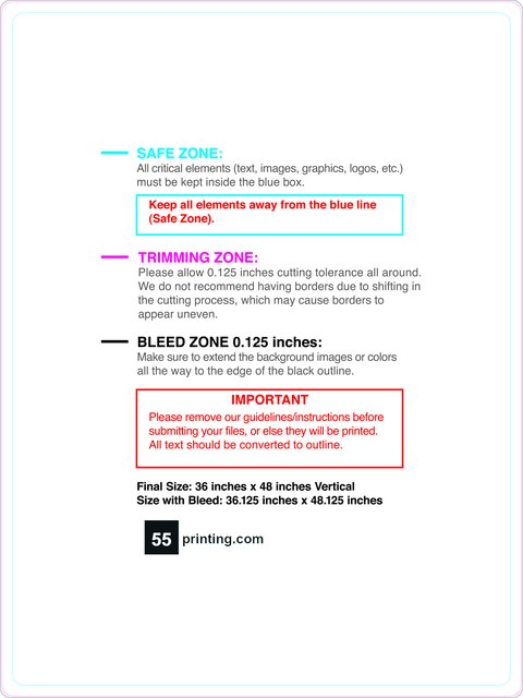 Windowcling 36inx48in V Round Front guideline preview