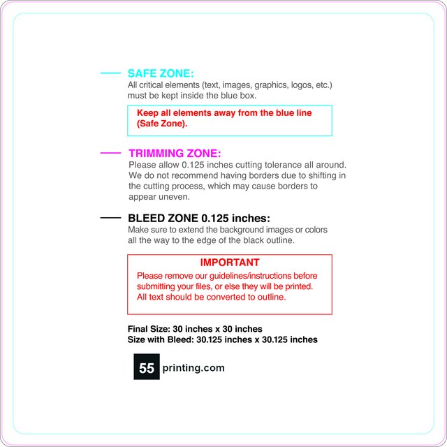 Windowdecal 30inx30in Round Front guideline preview