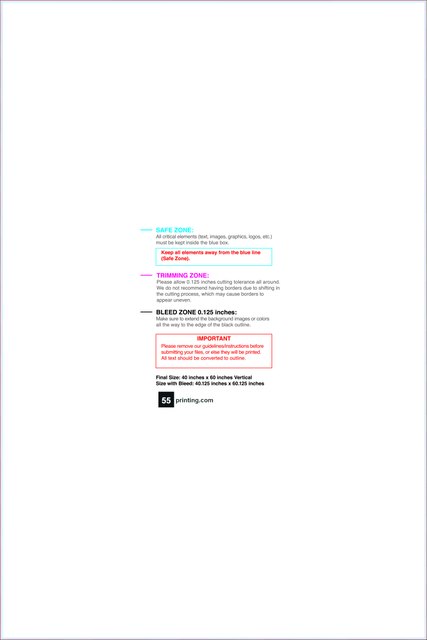 Windowdecal 40inx60in V Front guideline preview