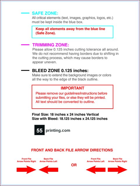 Yardsign 18inx24in V Front guideline preview