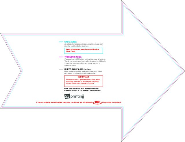 Yardsign 18inx24in V guideline preview