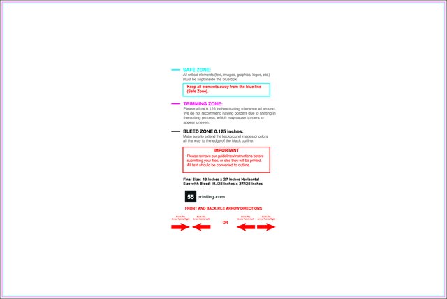 Yardsign 18inx27in H Front guideline preview