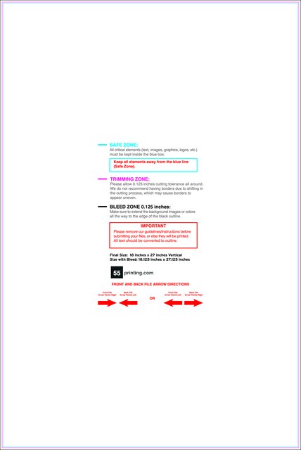 Yardsign 18inx27in V Front guideline preview