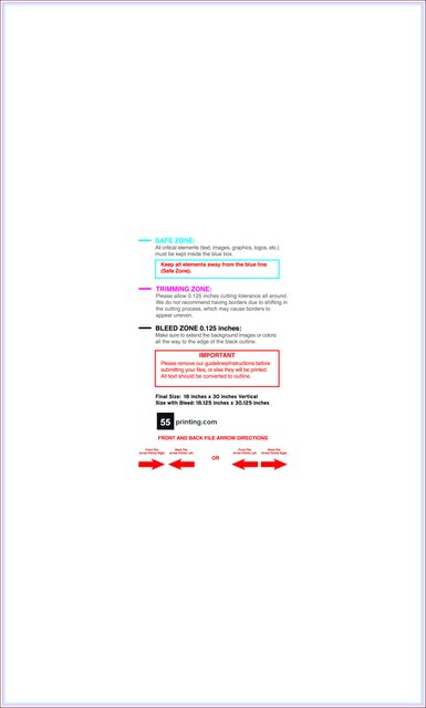 Yardsign 18inx30in V Front guideline preview