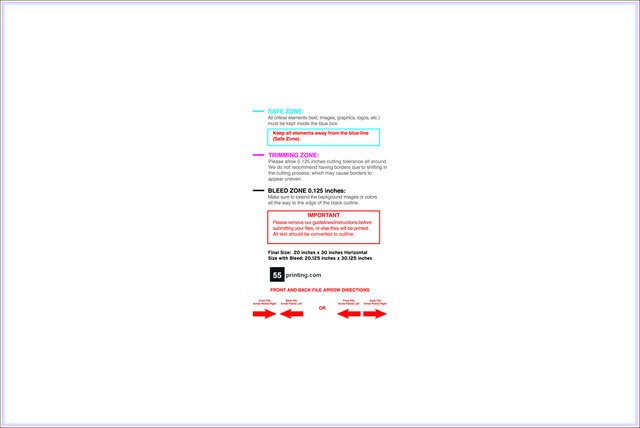 Yardsign 20inx30in H Front guideline preview