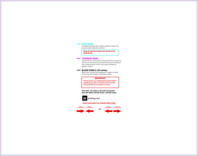 Yardsign 22inx28in H Front guideline preview