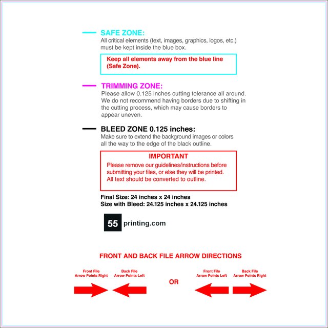 Yardsign 24inx24in Front guideline preview